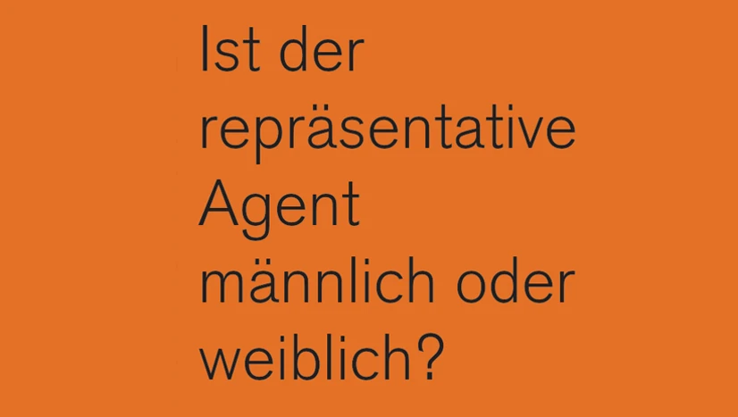 Stickeraktion: Ist der repräsentative Agent männlich oder weiblich?