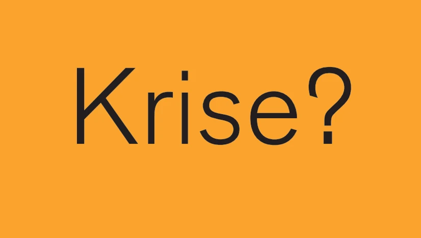 Stickeraktion: Krise?