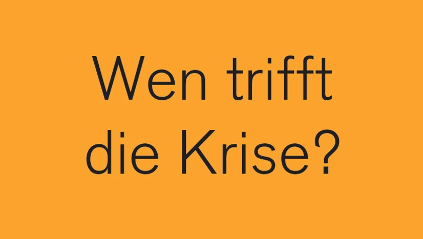 Stickeraktion: Wen trifft die Krise?